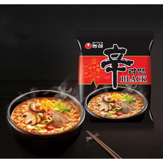 Koreańska Zupka Błyskawiczna Shin Ramyun Black Ostra Hot 130g NONG SHIM